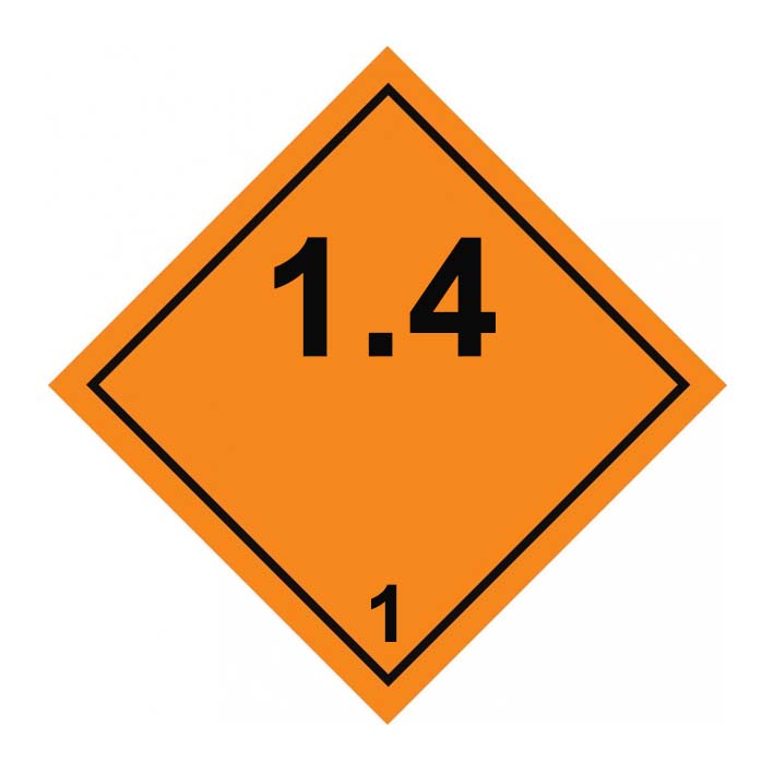 (afbeelding voor) Explosieve stoffen of voorwerpen (ADR 1.4)