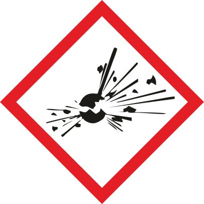 (afbeelding voor) GHS01 explosieve stoffensticker