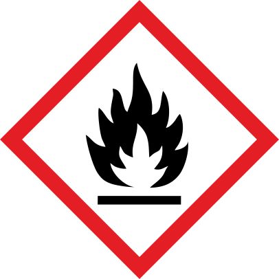 (afbeelding voor) GHS02 ontvlambare stoffen sticker