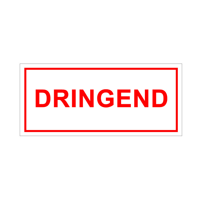 (afbeelding voor) Verpakkingsstickers Dringend