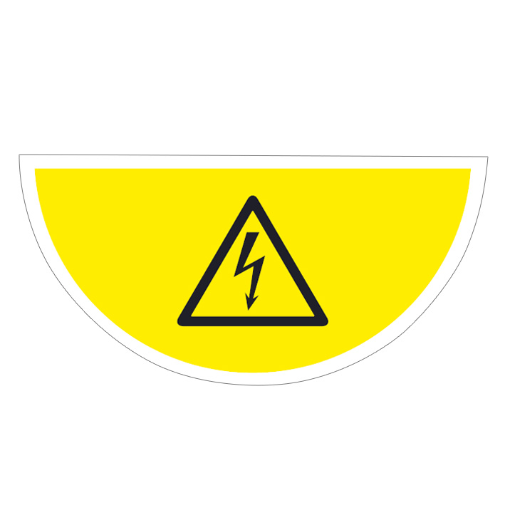 (afbeelding voor) Vloersticker elektrische spanning