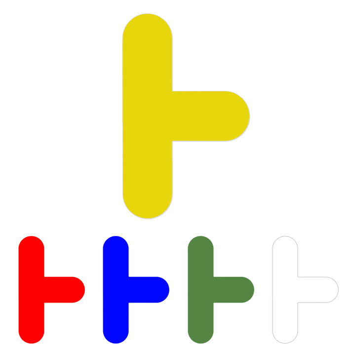 (afbeelding voor) Vloervorm T, verschillende kleuren