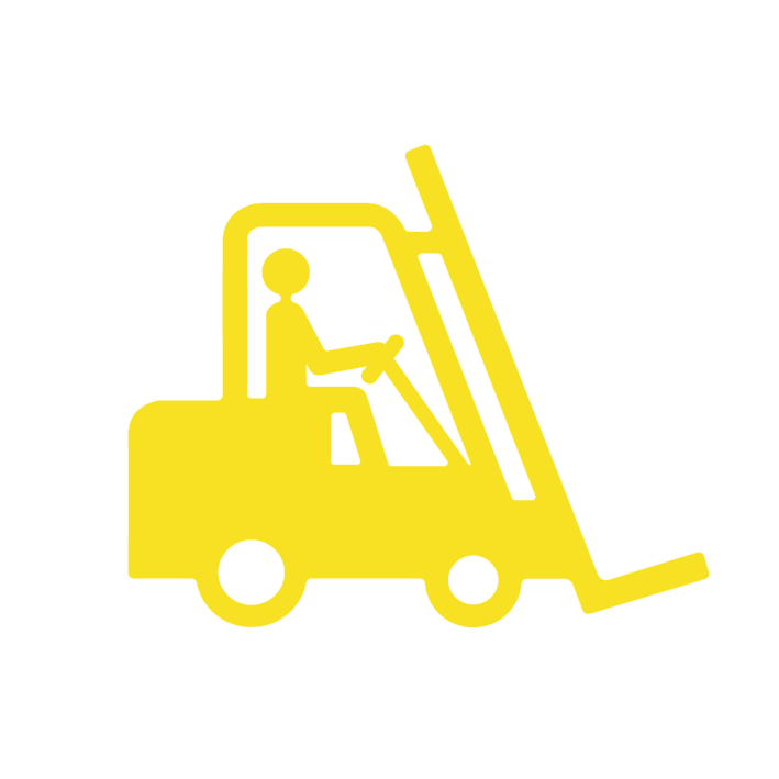 (afbeelding voor) Waarschuwing heftruckverkeer