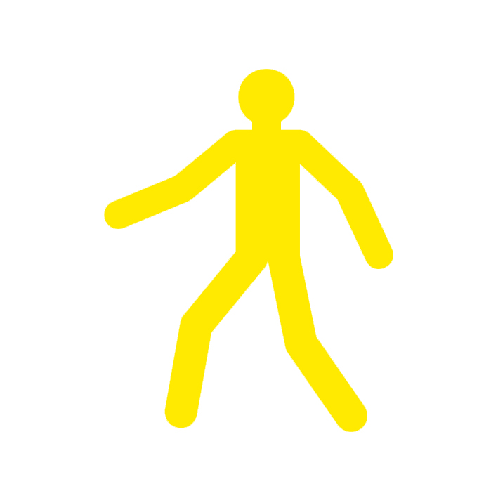 (afbeelding voor) Waarschuwing voetganger