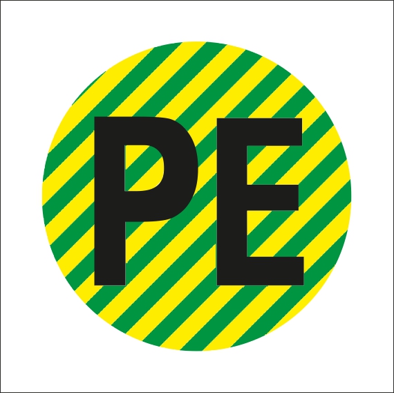 (afbeelding voor) Aardingskabel PE stickers
