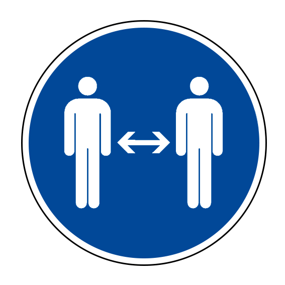 (afbeelding voor) Pictogram Afstand houden verplicht