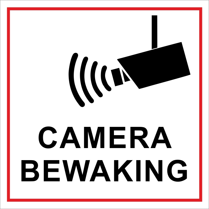 (afbeelding voor) Beveiligingssticker camera bewaking