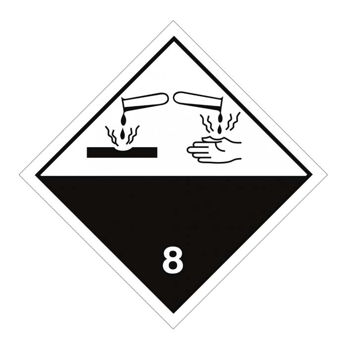 (afbeelding voor) Bijtend (Corrosief) (ADR 8) 