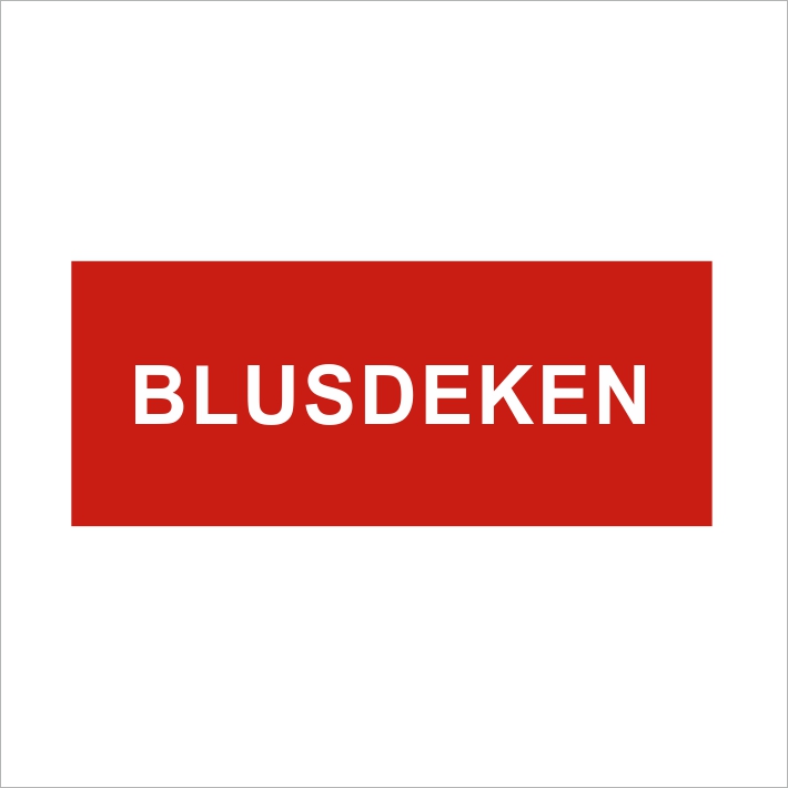 (afbeelding voor) Blusdeken tekststicker