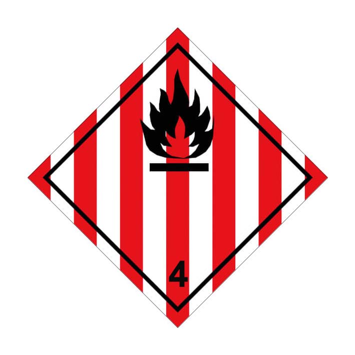 (afbeelding voor) Brandbare vaste stoffen (ADR 4.1) 