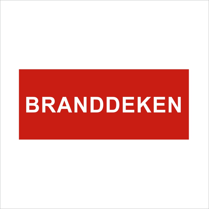 (afbeelding voor) Branddeken tekststicker