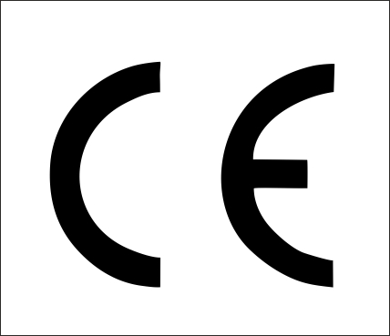 (afbeelding voor) CE-label, vierkant, 5 stickers