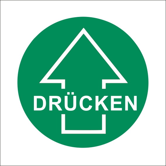 (afbeelding voor) Deursticker duwen