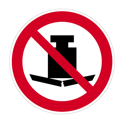 (afbeelding voor) Pictogram Geen zware last plaatsen