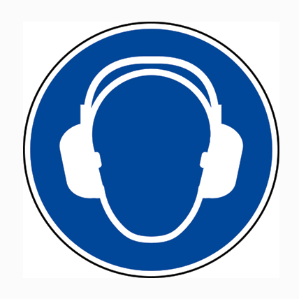 (afbeelding voor) Pictogram Gehoorbescherming verplicht