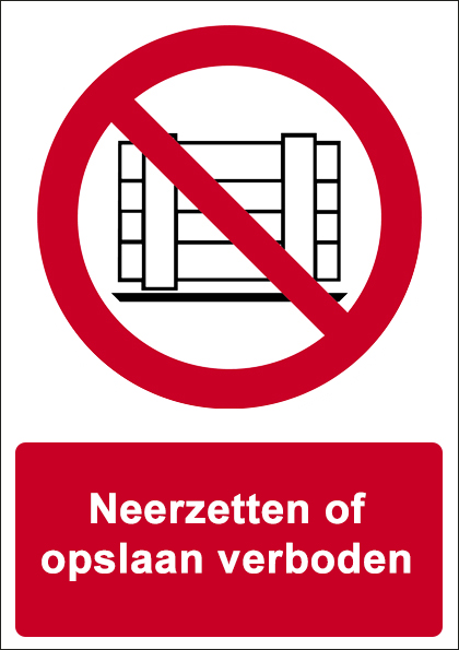 (afbeelding voor) Neerzetten of opslaan verboden met tekst