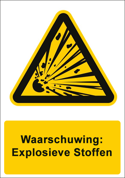 (afbeelding voor) Explosieve Stoffen met tekst