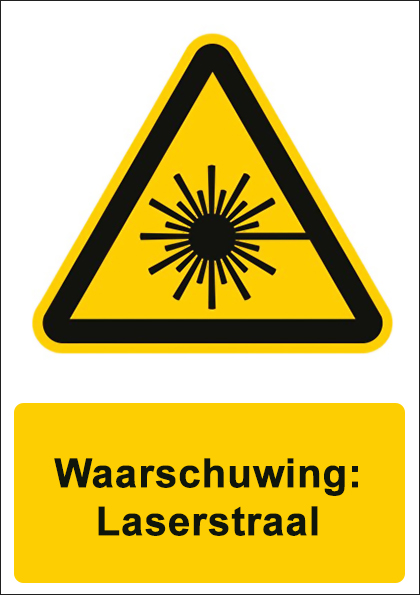 (afbeelding voor) Laserstraal met tekst