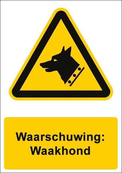 (afbeelding voor) Waakhond met tekst