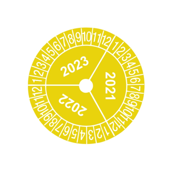 (afbeelding voor) Keuringssticker met 3 jaartallen