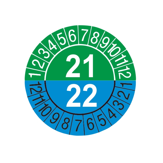 (afbeelding voor) Keuringsstickers met dubbel jaartal 21-22