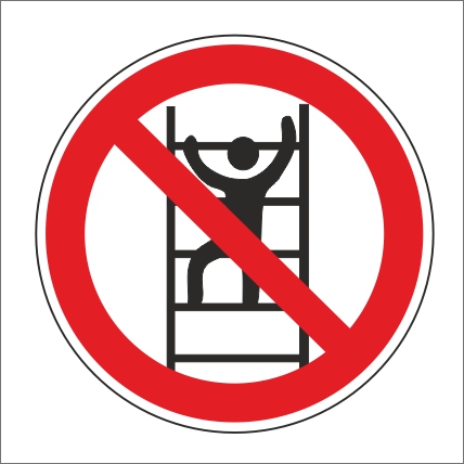 (afbeelding voor) Pictogram Verboden te klimmen