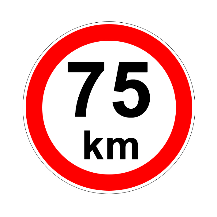 (afbeelding voor) Maximale Snelheid 75 km