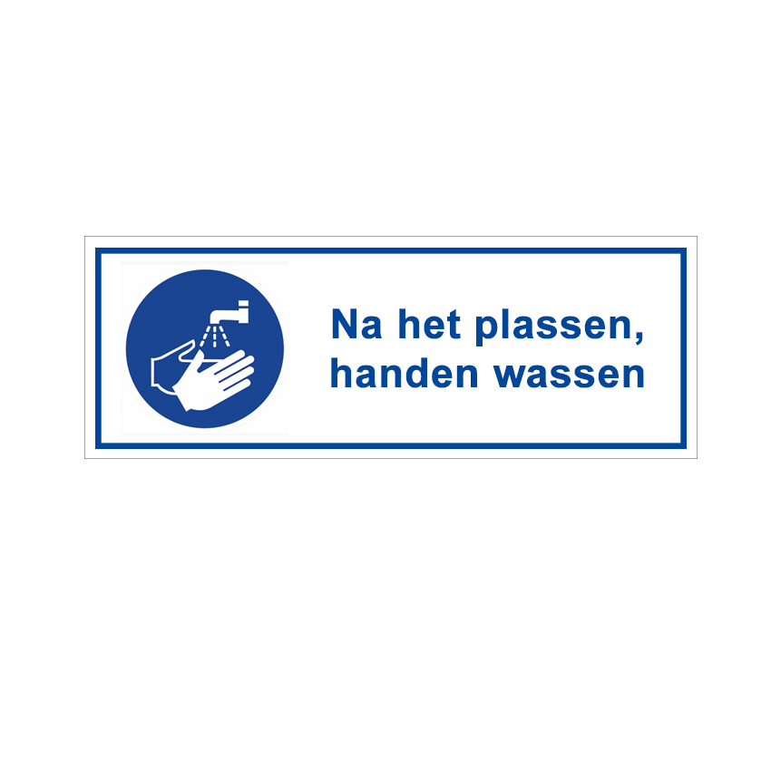 (afbeelding voor) Na het plassen, handen wassen