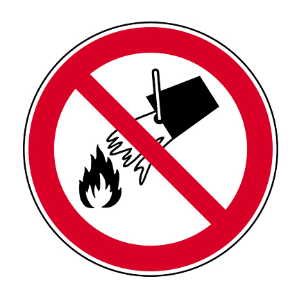 (afbeelding voor) Pictogram Niet blussen met water