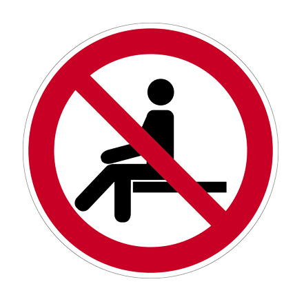 (afbeelding voor) Pictogram Niet zitten