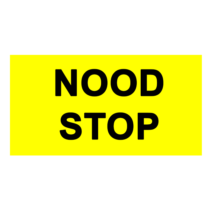 (afbeelding voor) Noodstop sticker