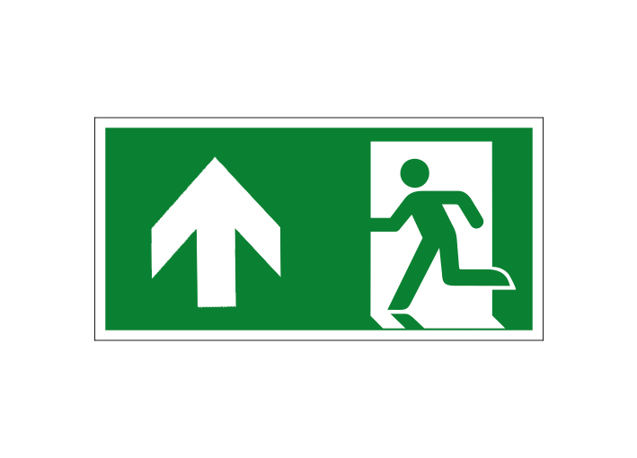 (afbeelding voor) Nooduitgang pijl boven