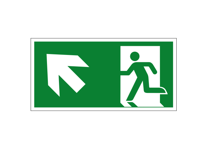 (afbeelding voor) Nooduitgang pijl linksboven