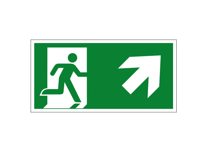 (afbeelding voor) Nooduitgang pijl rechtsboven