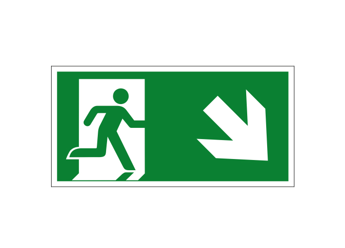 (afbeelding voor) Nooduitgang pijl rechtsonder