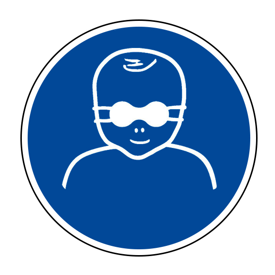 (afbeelding voor) Pictogram Oogbescherming voor kinderen verplicht 