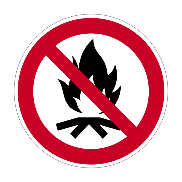 (afbeelding voor) Pictogram Open vuur verboden