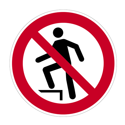 (afbeelding voor) Pictogram Opstappen verboden