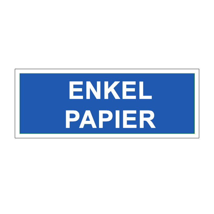 (afbeelding voor) Enkel papier