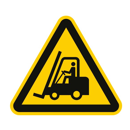 (afbeelding voor) Pictogram Pas op heftrucks