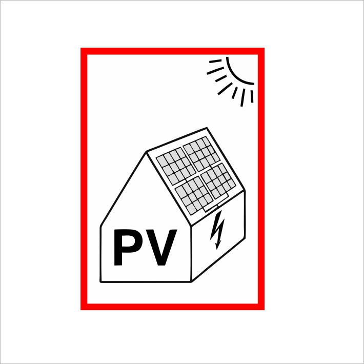 (afbeelding voor) Sticker PV installatie