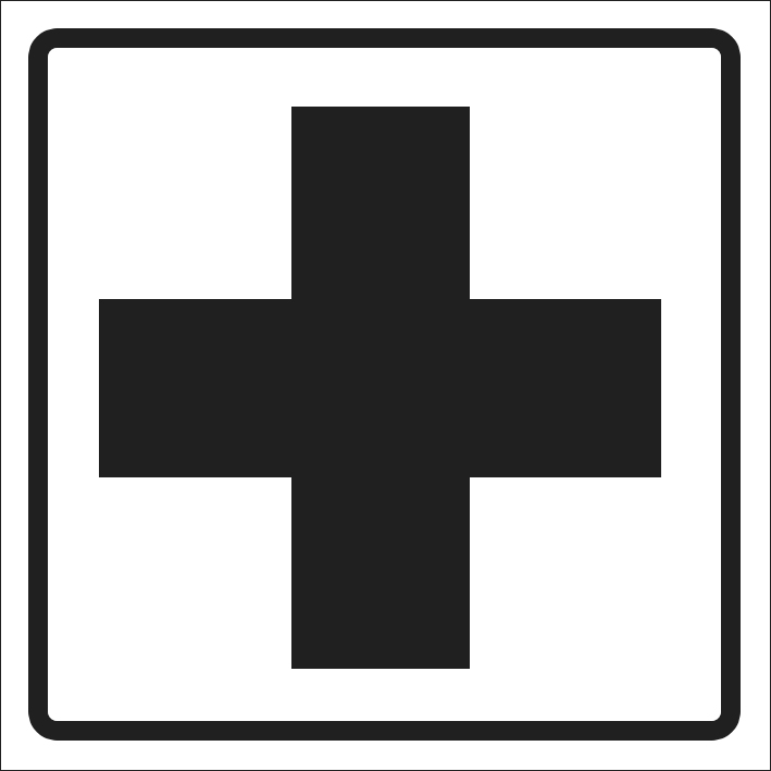 (afbeelding voor) Sticker verbandkoffer