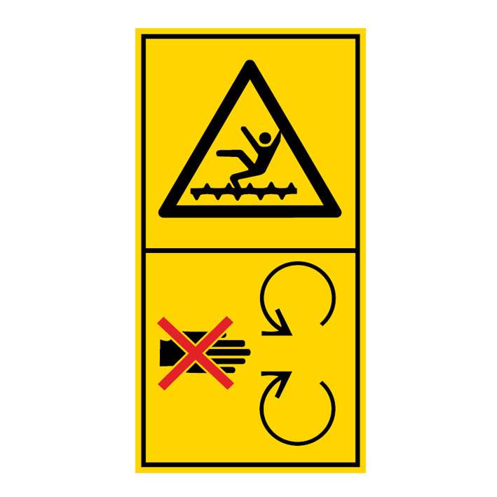 (afbeelding voor) veiligheidsafschermingen niet openen of verwijderen