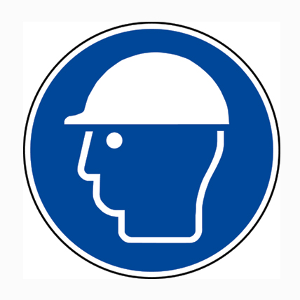 (afbeelding voor) Pictogram Veiligheidshelm verplicht