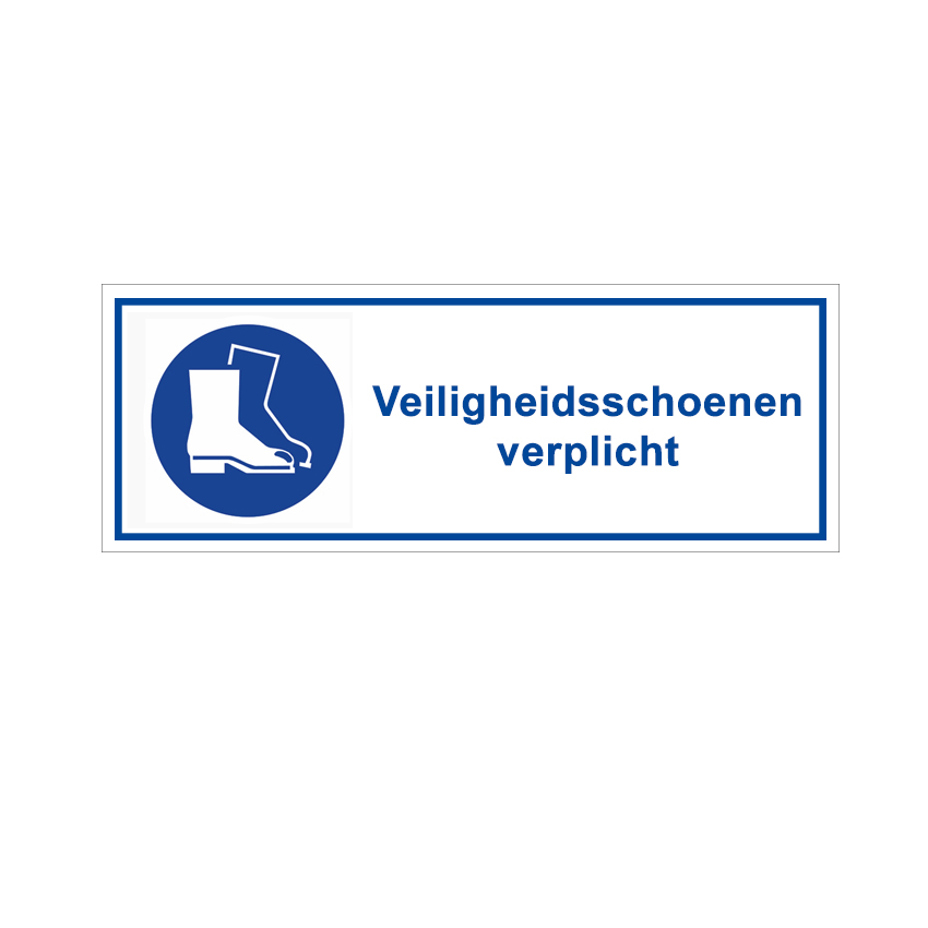 (afbeelding voor) Veiligheidsschoenen verplicht met tekst