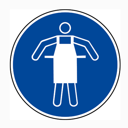 (afbeelding voor) Pictogram Veiligheidsschort verplicht