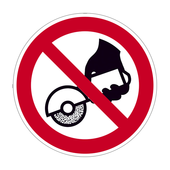 (afbeelding voor) Pictogram Verboden met de hand te slijpen