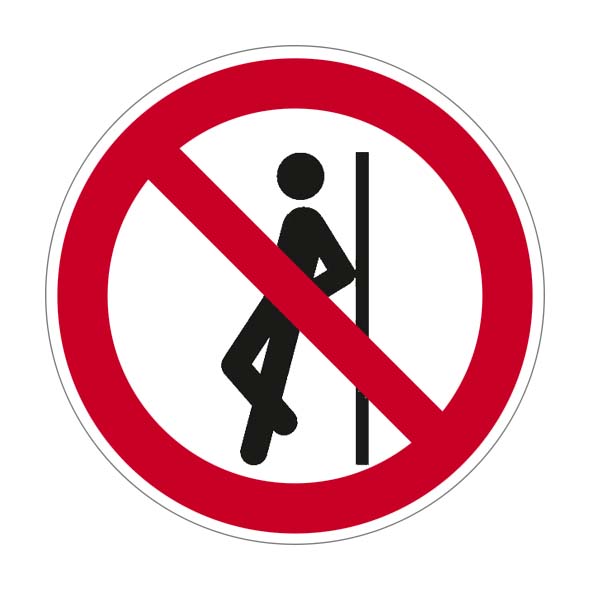 (afbeelding voor) Pictogram Verboden te leunen