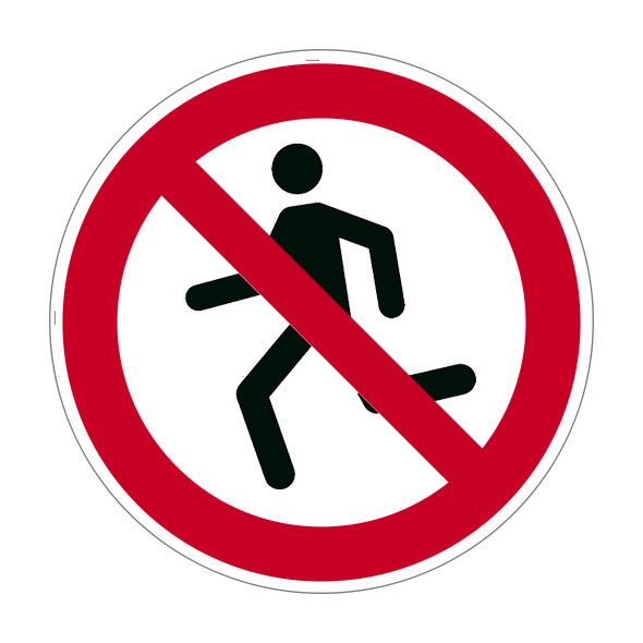 (afbeelding voor) Pictogram Verboden te rennen