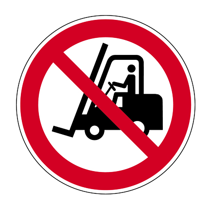 (afbeelding voor) Pictogram Verboden voor heftrucks